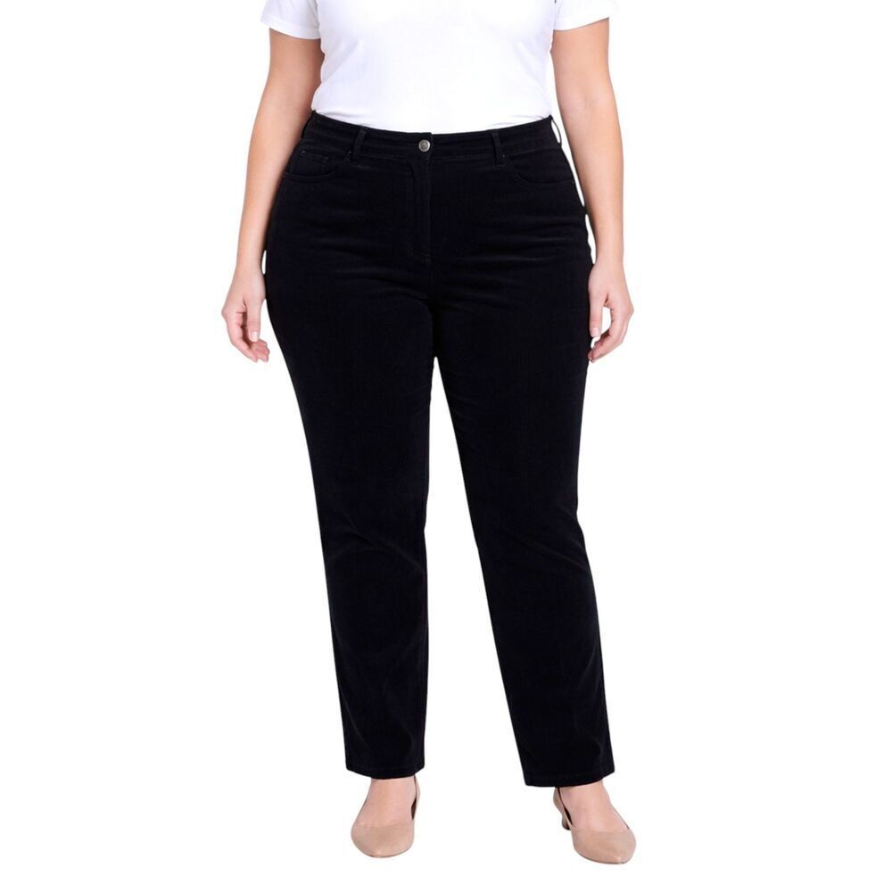 Chico’s Velveteen Black Ankle Pants Size 3 (16) Stretch *